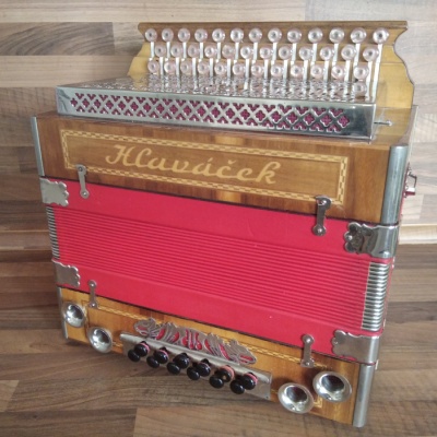 Heligonka (harmonika, akordeon) Hlaváček, TOP stav
