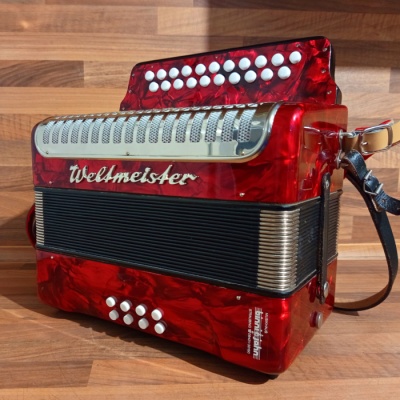 Heligonka (harmonika,akordeon) Weltmeister C-F, jako NOVÁ